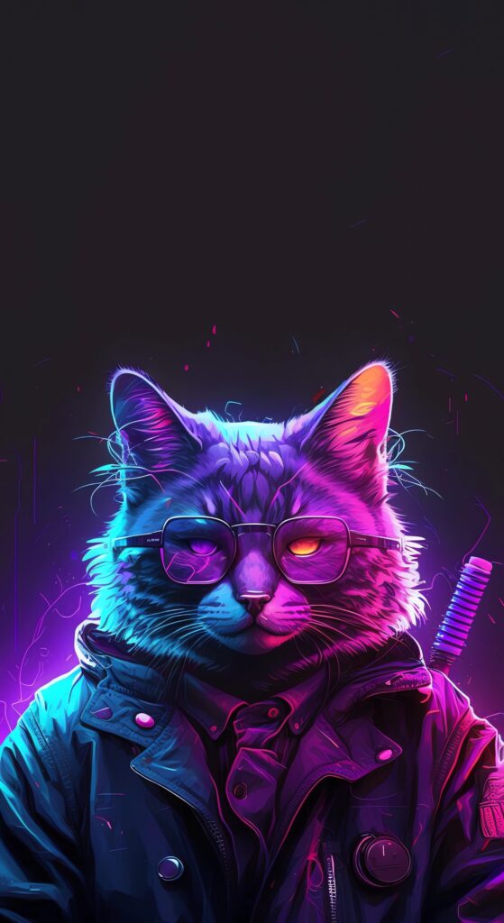 AMOLED Cat Wallpaper