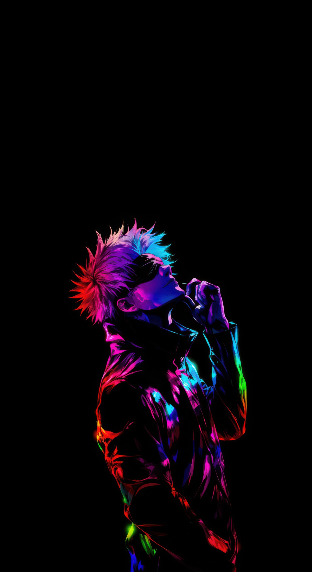 AMOLED Dark Black Gojo Wallpaper