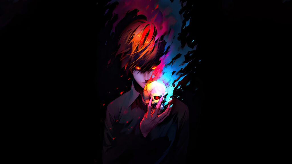 Cool Light Yagami Anime Desktop Wallpaper