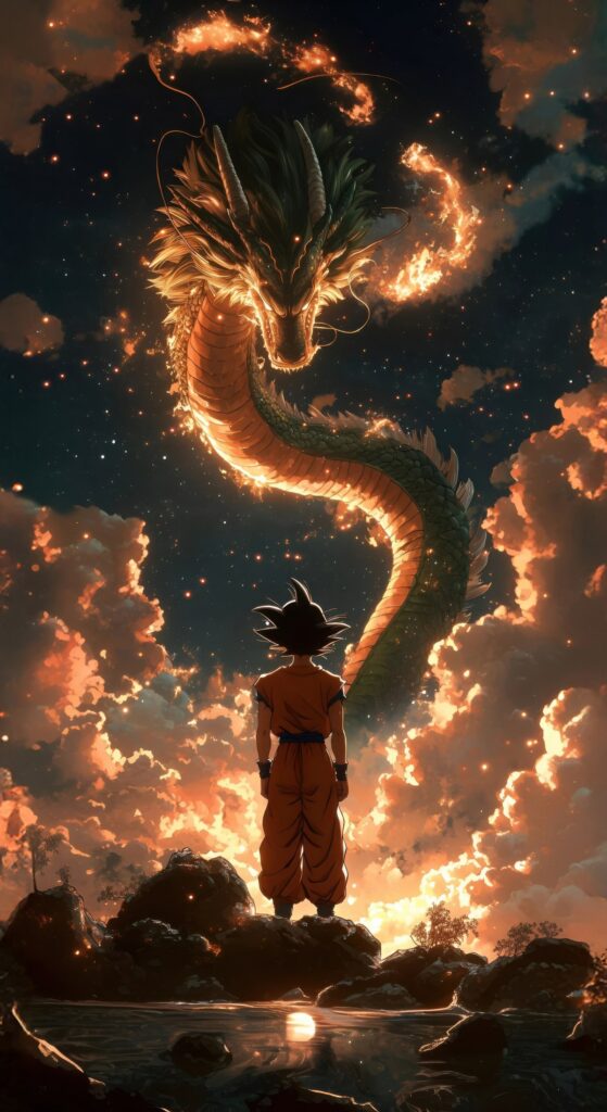 Goku Dragon Ai Generated Wallpaper