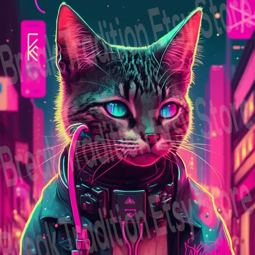 neon cat dp