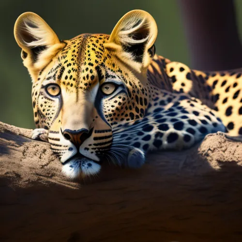 leopard lying profile picture