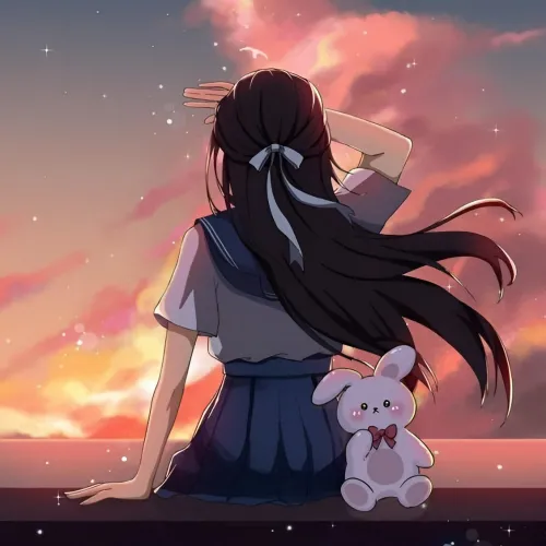 cute alone anime profile pic