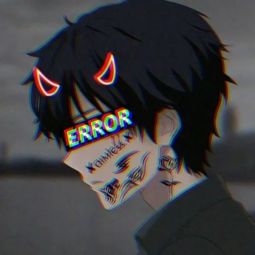 devil error sad anime boy dp