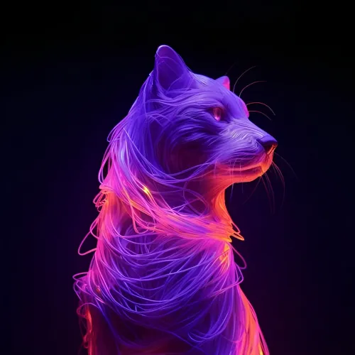 neon cat profile pic