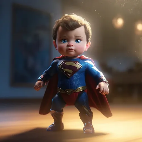 cute baby superman dp