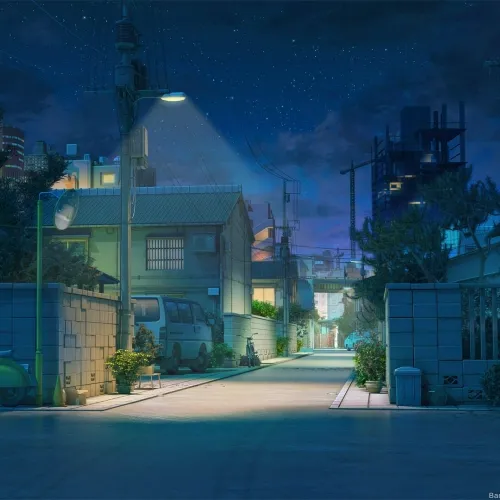 anime street buildings city pfp