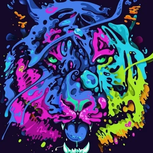 colorful artistic tiger pfp
