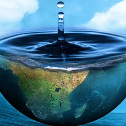 earth inside a water drop pfp