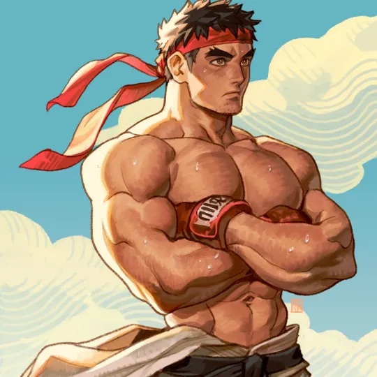 gym bodybuilder anime boy pfp