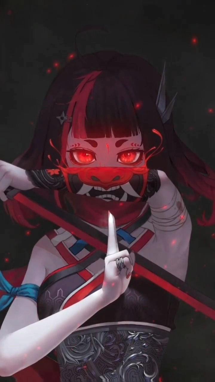 thumb for Anime Girl Red Eye Warrior Katana Live Wallpaper