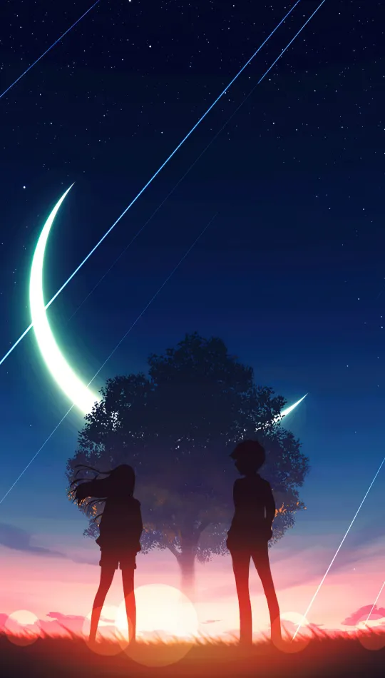 4k anime moon wallpaper