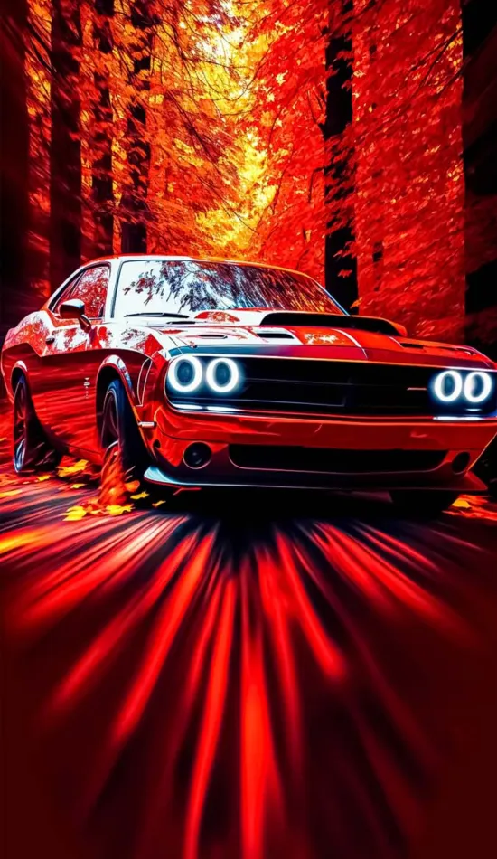 thumb for Autumn Dodge Challenger Wallpaper