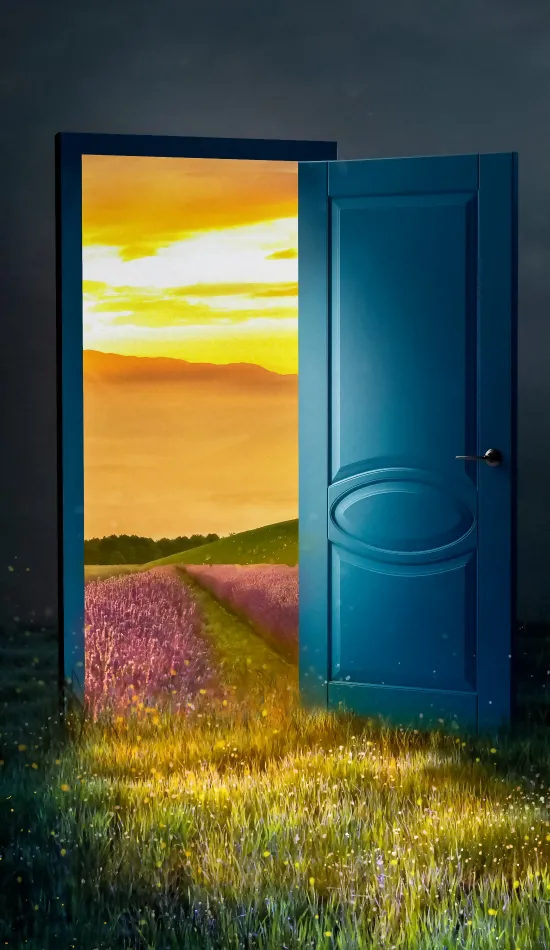 open door landscape wallpaper