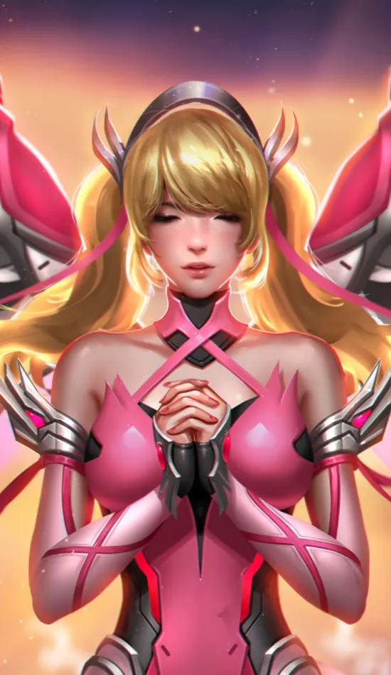 thumb for Cool Pink Mercy Overwatch Game Wallpaper
