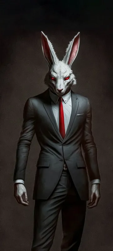 thumb for Cool Dark Evil Bunny Rabbit In Business Suit Wallpaper