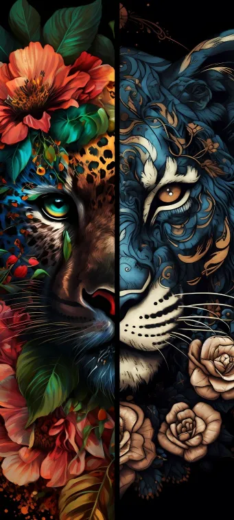 art lion wallpaper