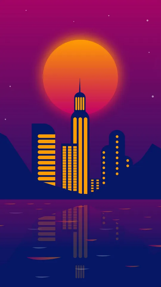 city vector art wallpaper