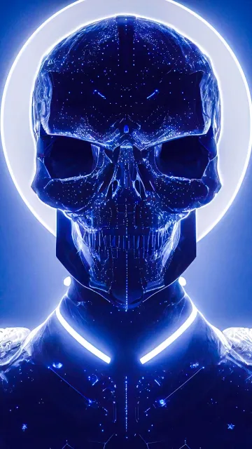 cool skull neon wallpaper