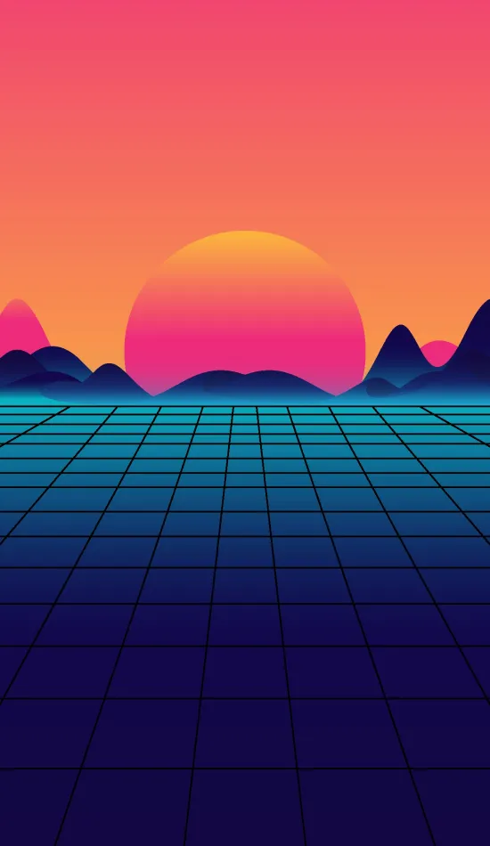 thumb for Synthwave Sunrise Wallpaper