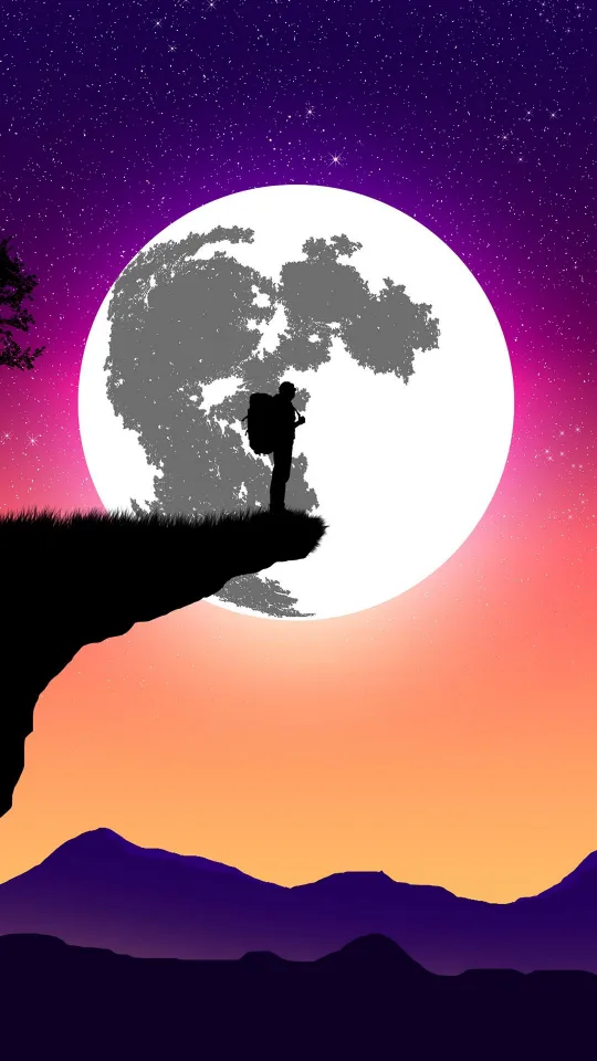 thumb for Silhouette Moon Wallpaper