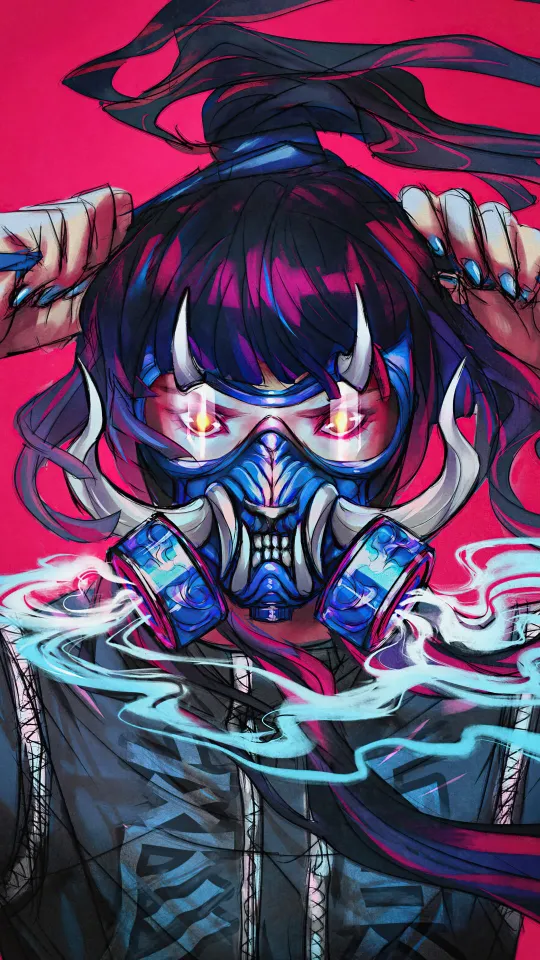 thumb for Oni Girl Phone Wallpaper