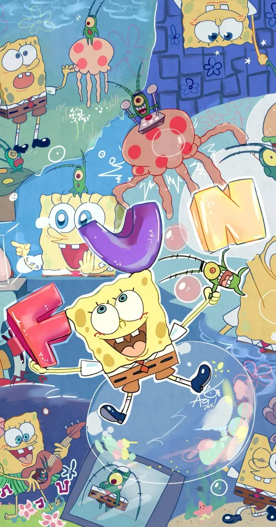 thumb for Spongebob Squarepants Aesthetic Wallpaper