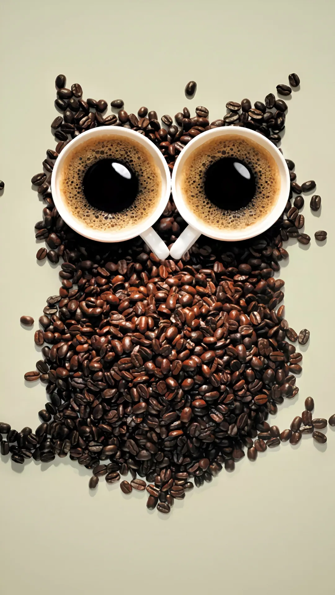 coffee owl iphone wallpaper