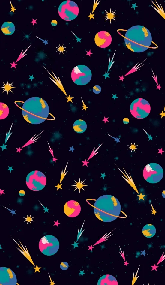 colorful space patterns wallpaper