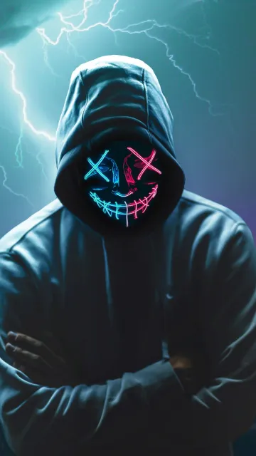 thumb for Cool Neon Mask Boy Wallpaper