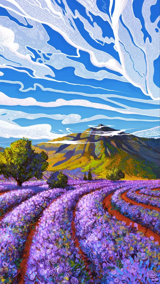 thumb for Lavender Field Wallpaper