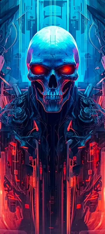 cool cyberskull wallpaper