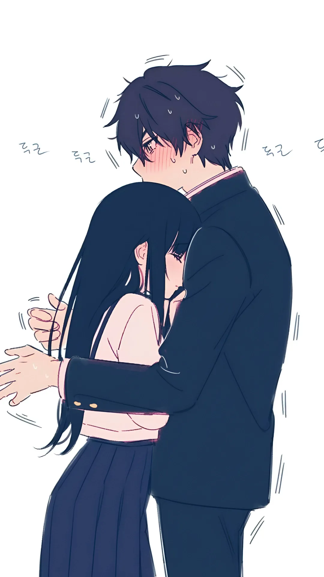 thumb for Cute Anime Hugging Wallpaper