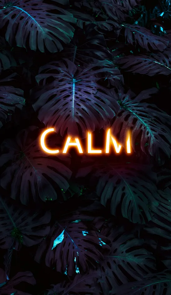 thumb for Neon Calm Leaf Wallpaper