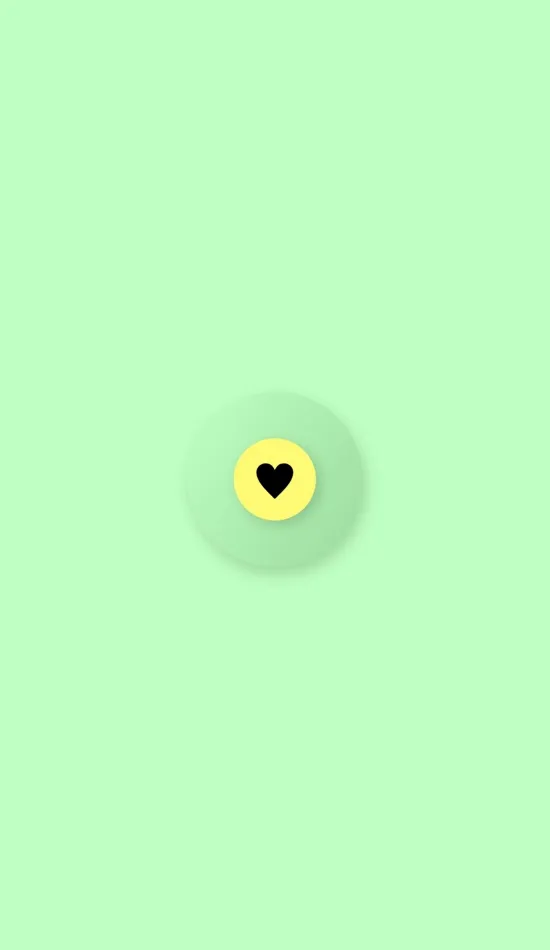 green circle heart wallpaper