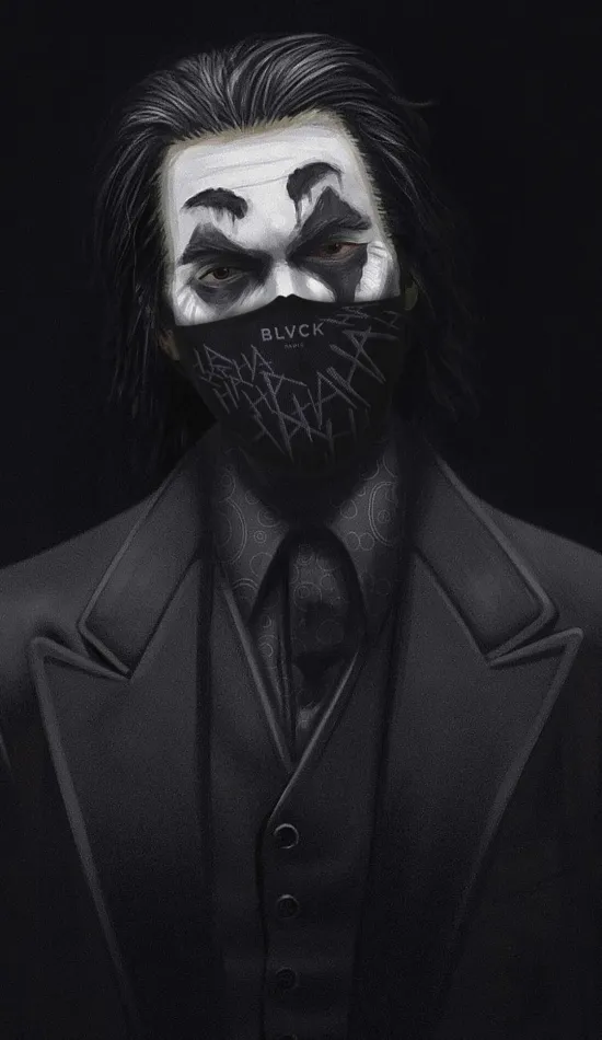 joker with mask wallpaper