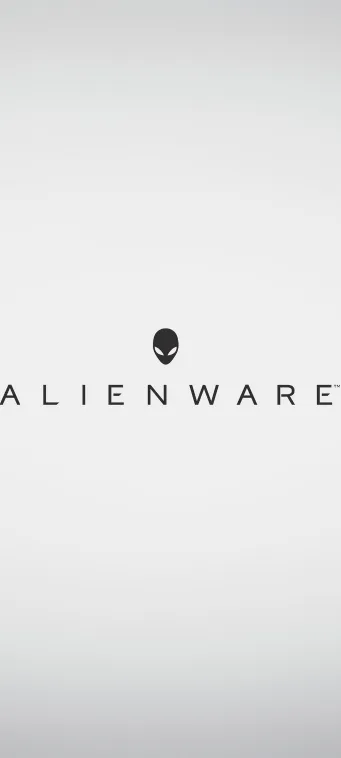 white alienware wordmark poster wallpaper