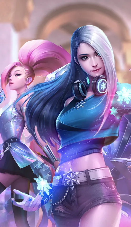 kda x luna snow game wallpaper