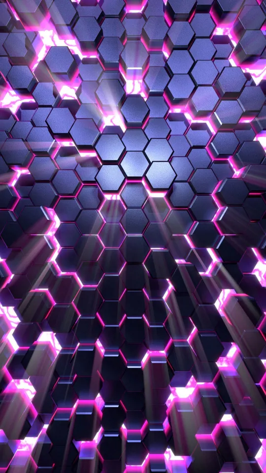 honeycomb glow 3d wallpaper