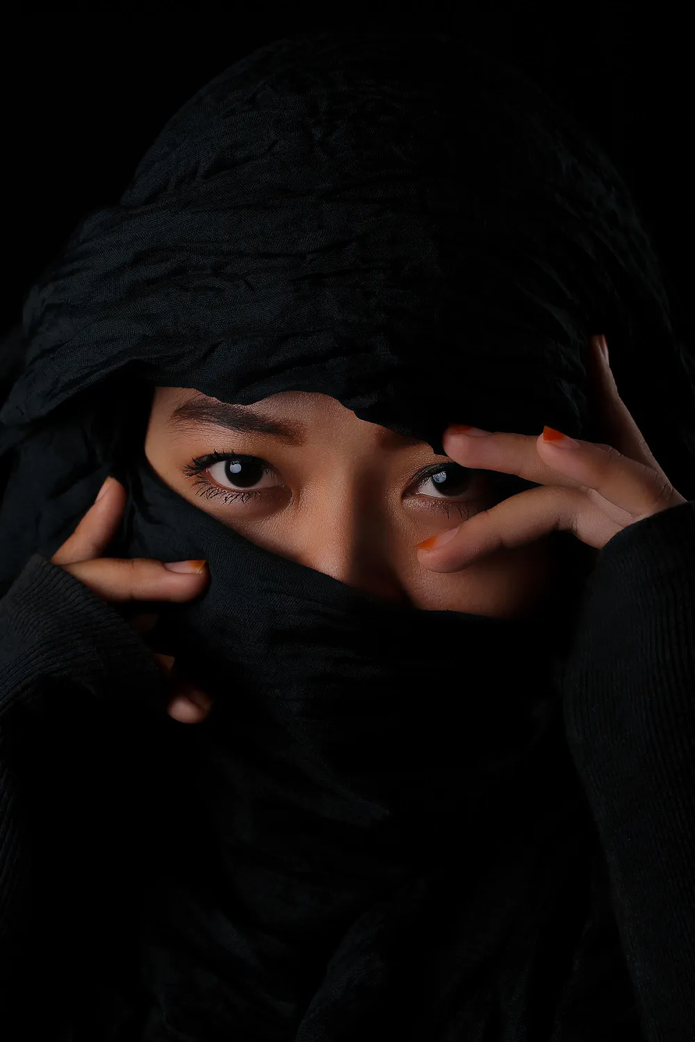 thumb for Woman Wearing Black Hijab Wallpaper