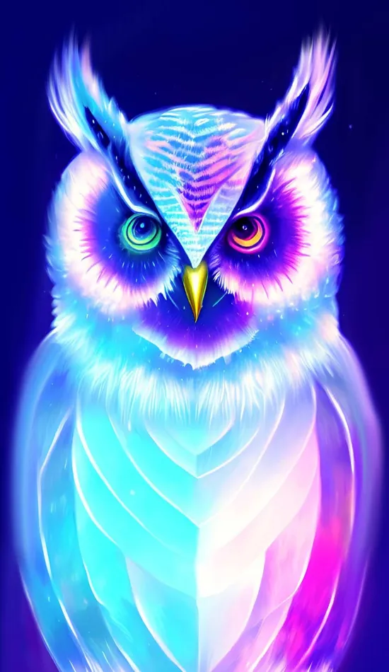 thumb for Glowing Owl Wallpaper