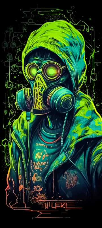 thumb for Cool Wearing A Gas Mask Wallpaper