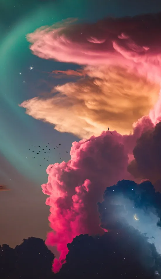 colorful clouds wallpaper