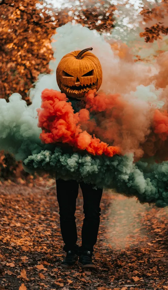 pumpkin helmet guy smoke wallpaper