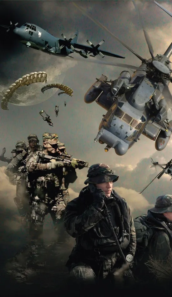 soldier and helicopter wallpaper