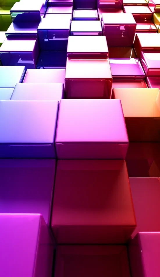 3d colorful cubes wallpaper