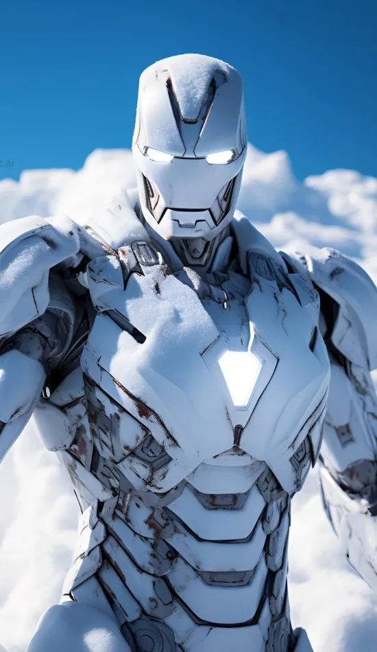 white ironman wallpaper