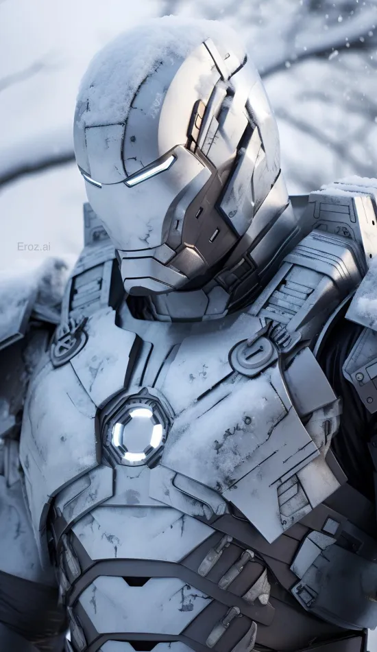 white ironman hd wallpaper