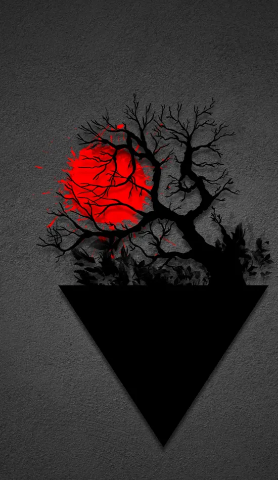 thumb for Flying Island Red Moon Art Wallpaper