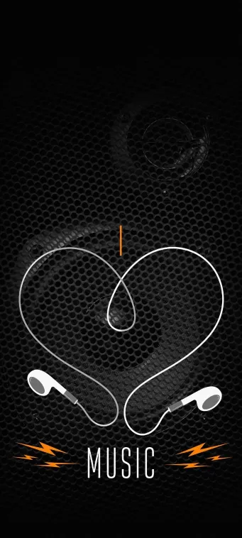 heart shape haedphone wallpaper